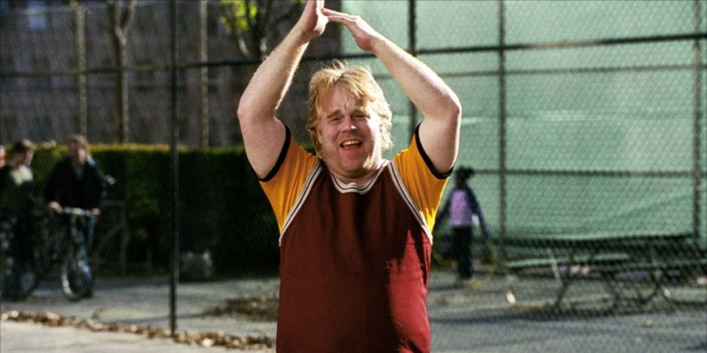 Sandy (Phillip Seymour Hoffman) calls time out in a suburban basketball game in 'Along Came Polly'