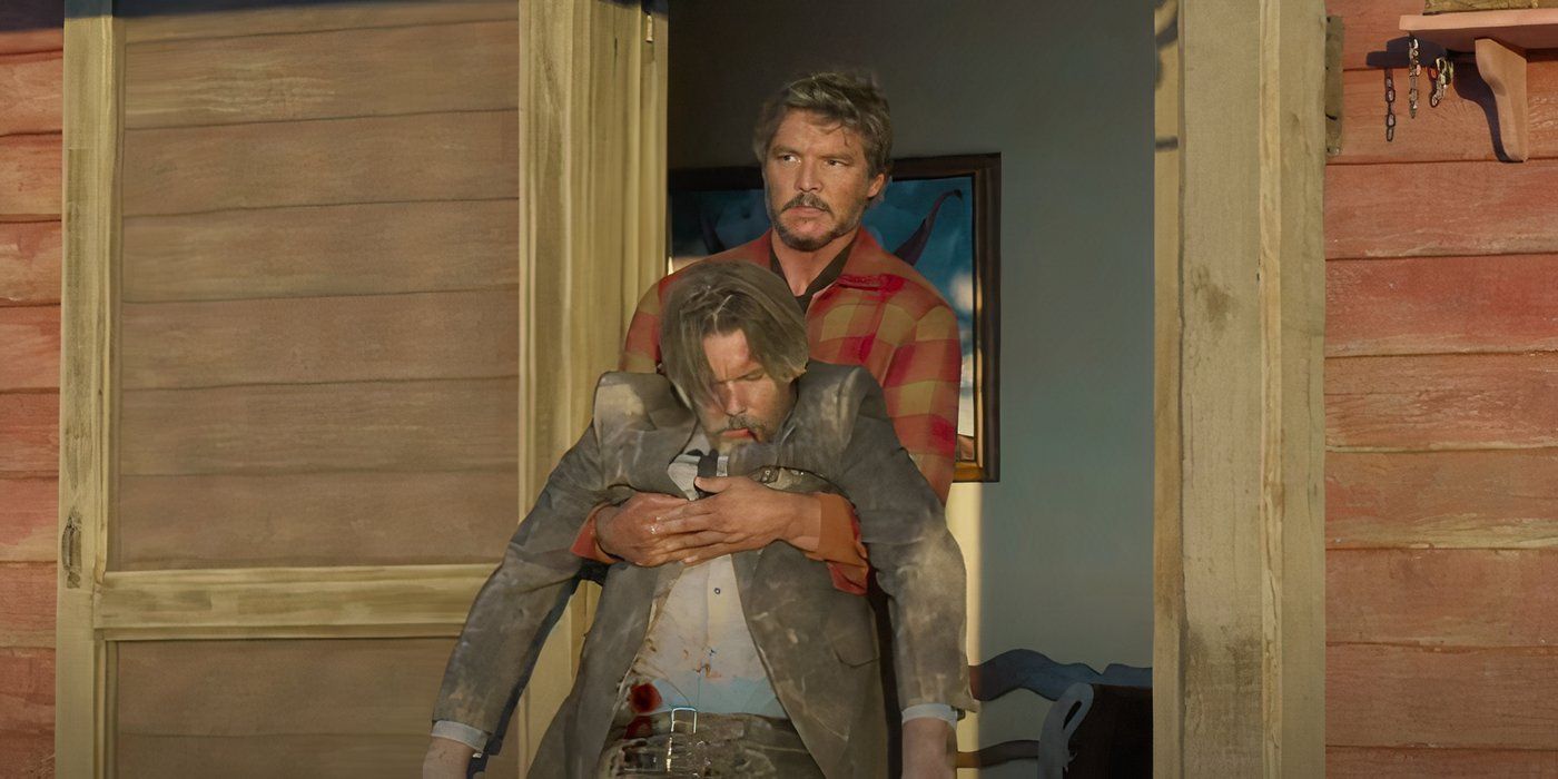 Ethan Hawke and Pedro Pascal in the Western short film Strange Way of Life (2023).