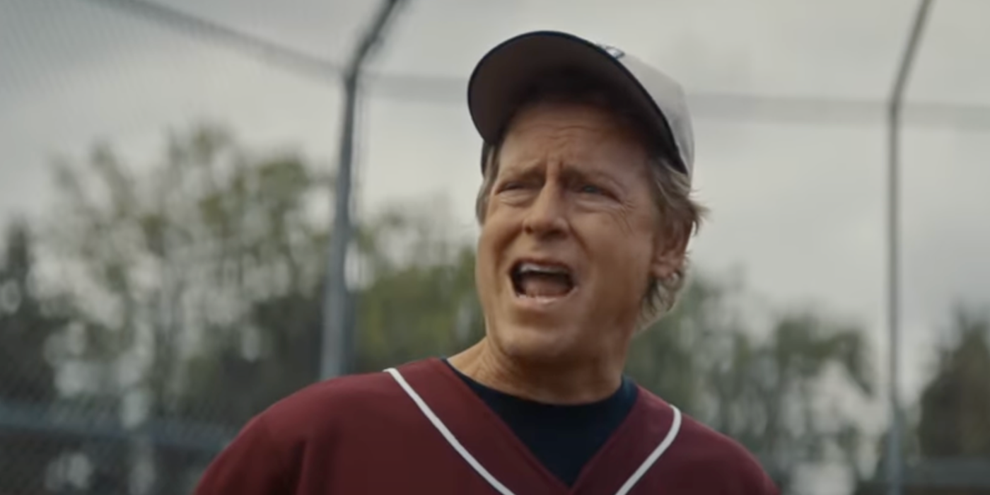 Greg Kinnear yelling out plays as a coach in &lsquo;You Gotta Believe&rsquo;
