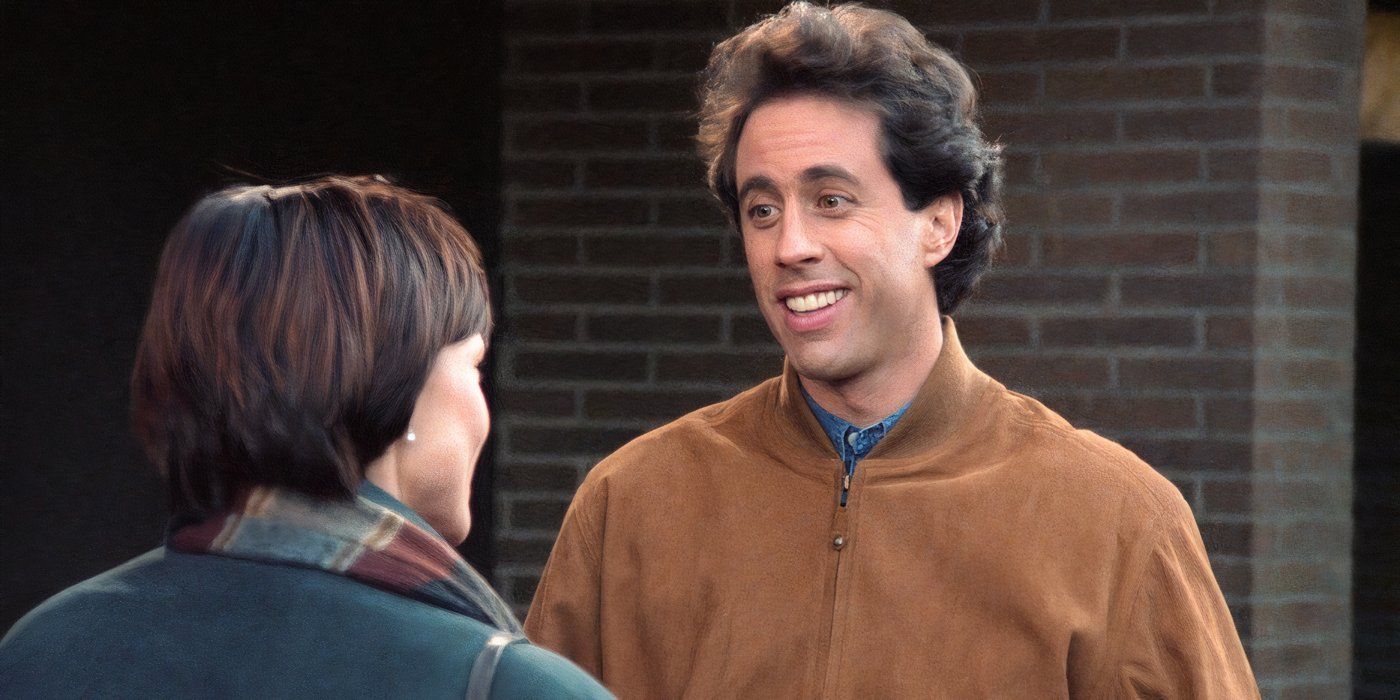 Jerry (Jerry Seinfeld) talks to Diane (Rosalind Allen) in 'Seinfeld's "The Marine Biologist"