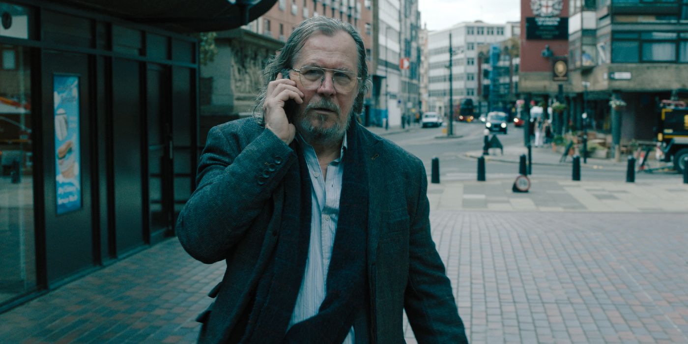 Gary Oldman on the phone in Slow Horses Season 4