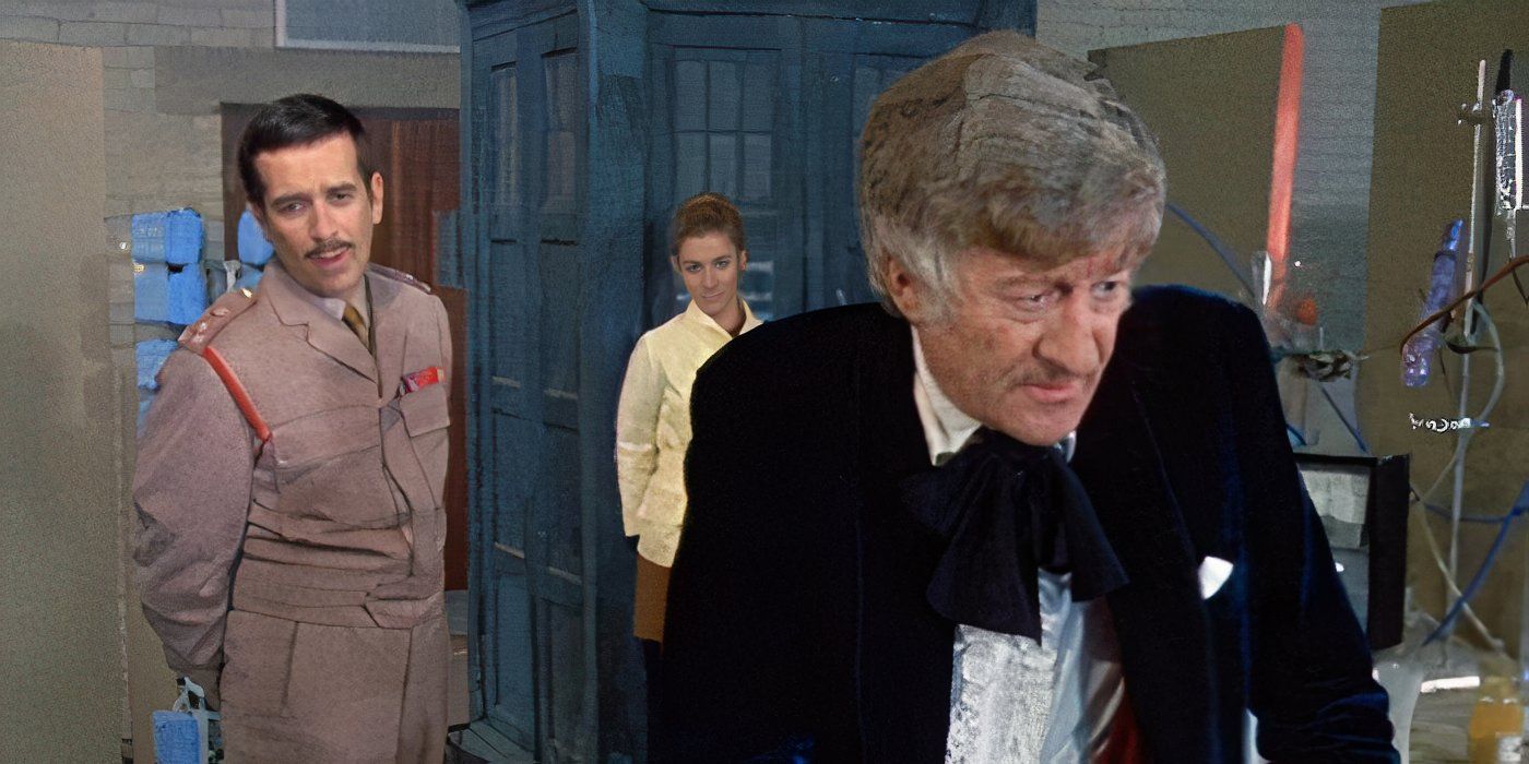 The Third Doctor (Jon Pertwee) gazes in dismay in 'Spearhead in Space' (Doctor Who)