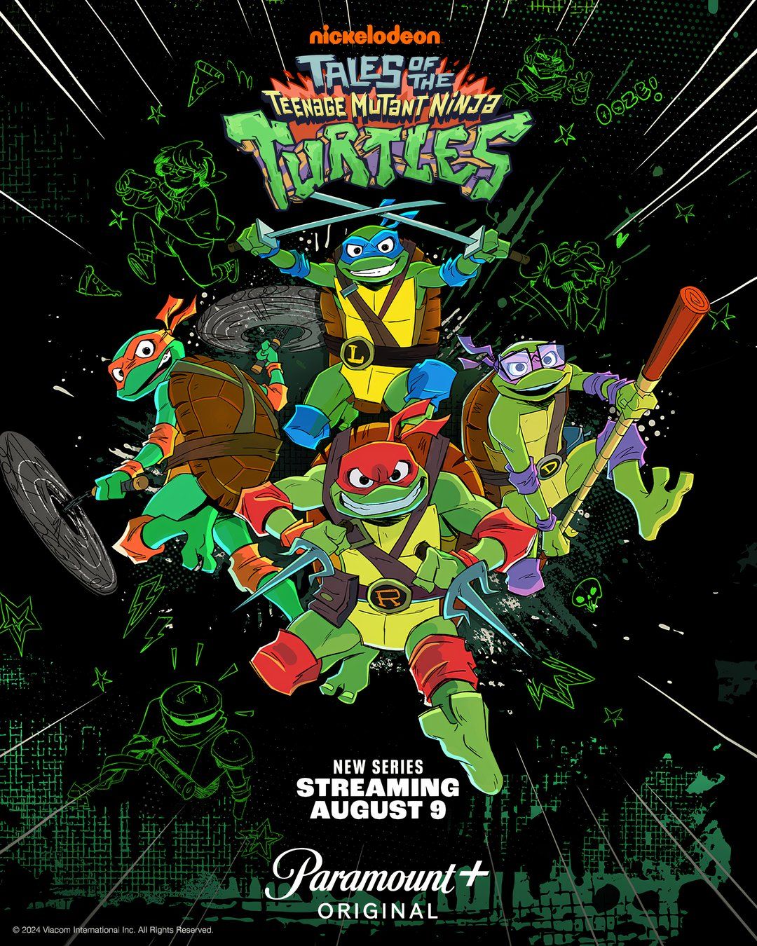 Cuentos de las Tortugas Ninja mutantes adolescentes Póster