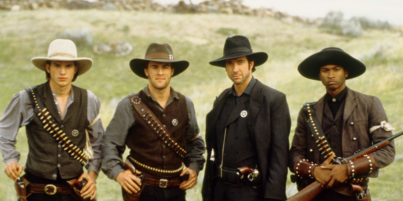 The main cast of Texas Rangers posing for the camera