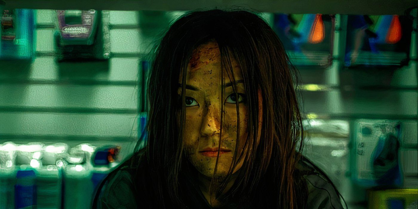 Kimiko covered in blood in a scene from The Boys.