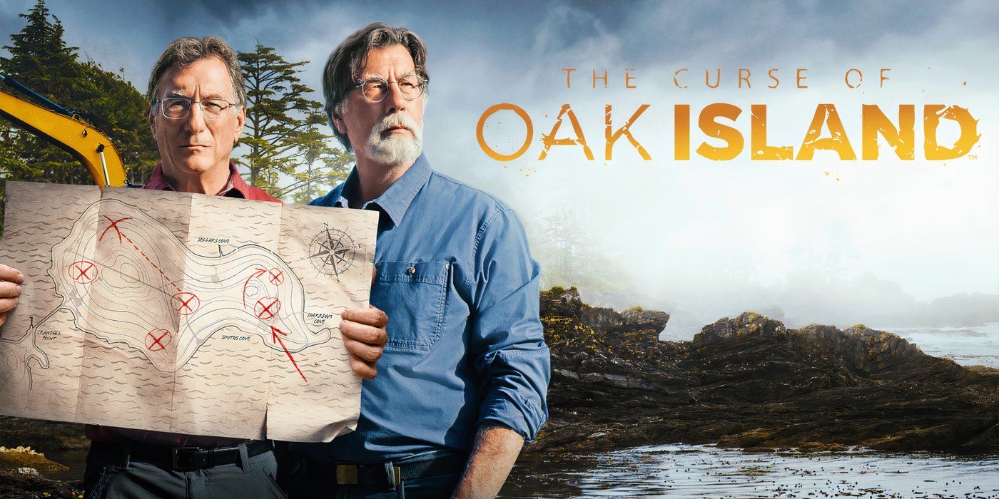 The logo for 'The Curse of Oak Island.'