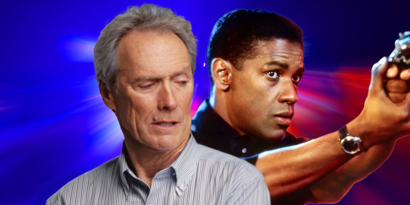 Custom image of Clint Eastwood and Denzel Washington as Nicky Styles holding a gun to Ricochet