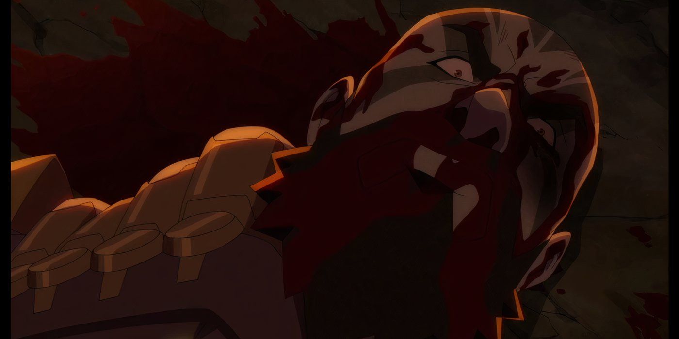 Grog Strongjaw covered in blood in The Legend of Vox Machina
