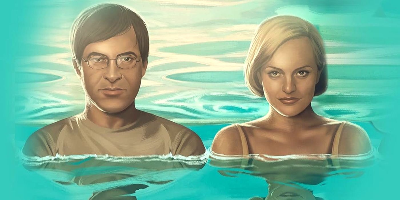     Mark Duplass y Elisabeth Moss en un póster recortado de la película de 2014 The One I Love