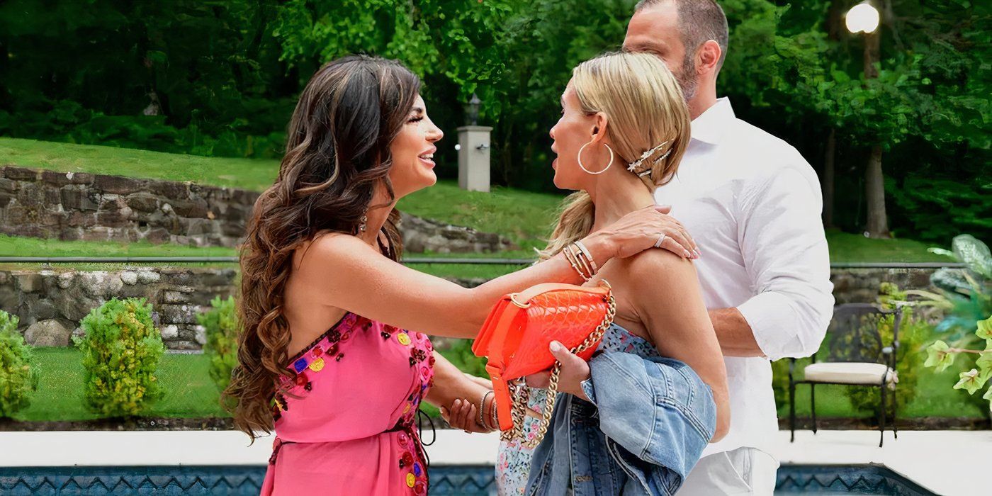 Jackie Goldschneider attends a party at Teresa Giudice's house on The Real Housewives of New Jersey