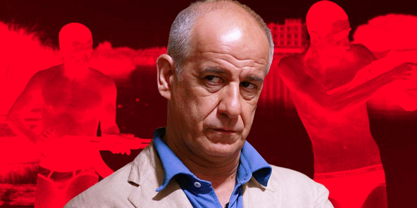 Custom image of Toni Servillo as Franco from Gomorrah against a red background