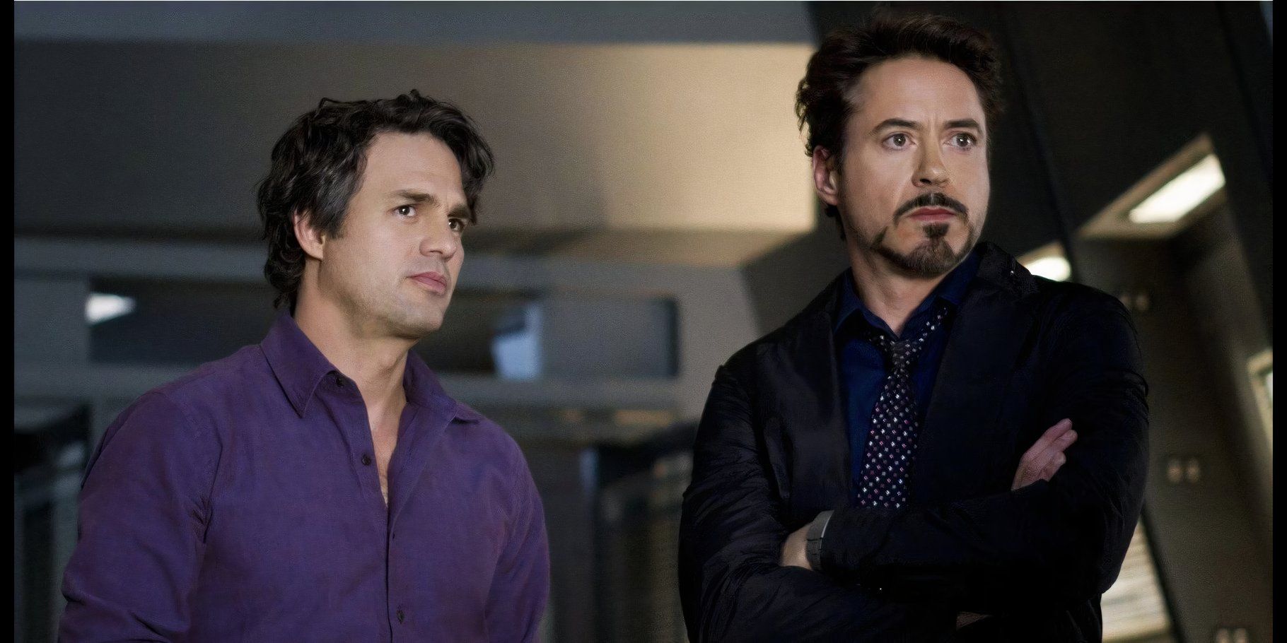 Tony Stark y Bruce Banner en Los Vengadores