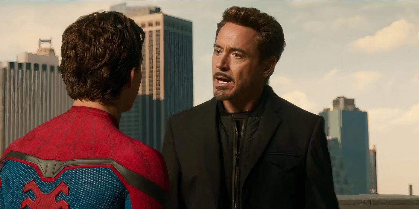 Tony Stark le grita a Peter Parker en Spider-Man: Homecoming