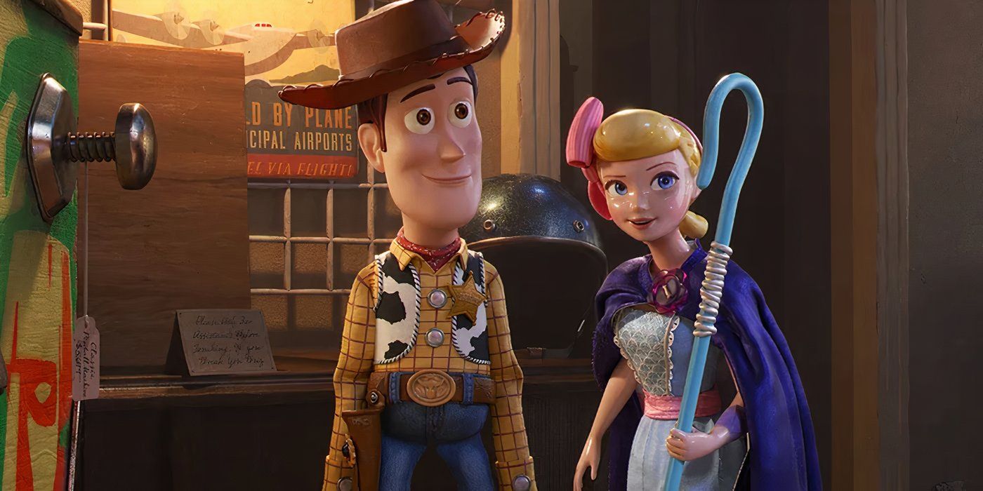 Woody and Bo Peep in 'Toy Story 4'