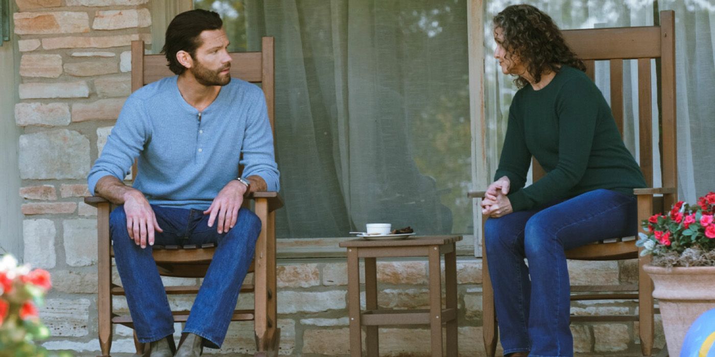 Cordell Walker (Jared Padalecki) talks with Abeline "Abby" Walker (Molly Hagan) in "See You Sometime," the series finale of 'Walker.'