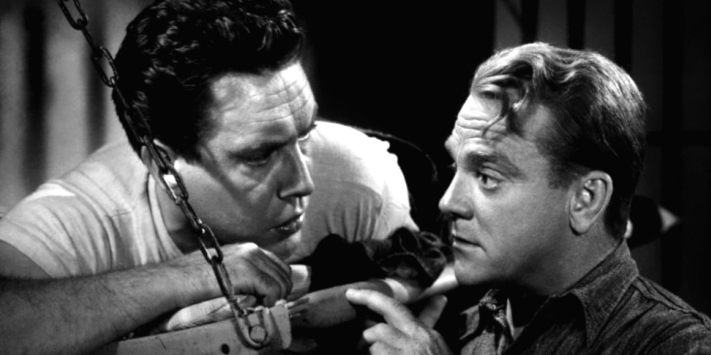 James Cagney's Cody talking to Edmond O'Brien's Vic in White Heat.
