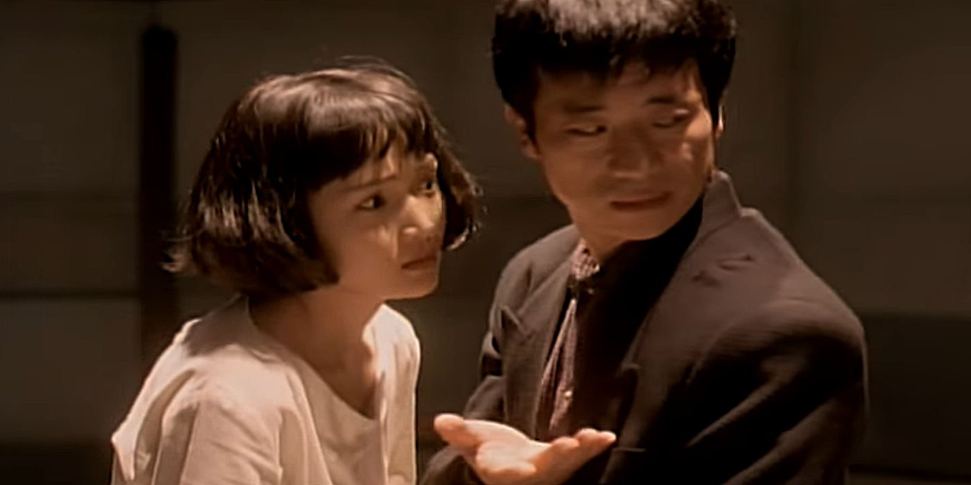 Aku (Takeshi Wakamatsu) y Setsuko (Kaho Minami) de Angel Dust