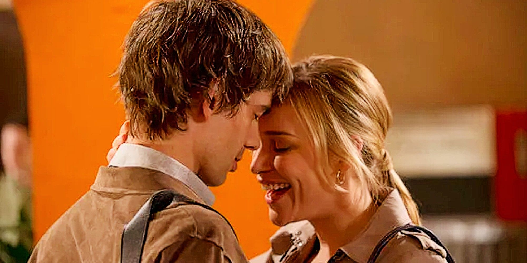 Annie and Auggie smiling and pressing foreheads together Covert Affairs