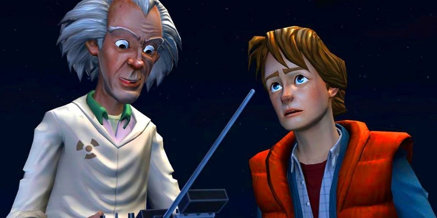 Doc Brown and Marty McFly as they appear in 'Back to the Future: The Game.'