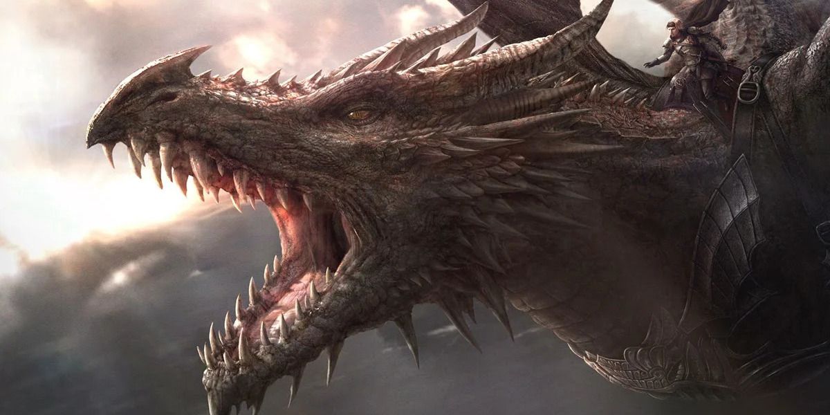 Art of Aegon the Conqueror rides atop Balerion, in The World of Ice &amp; Fire.