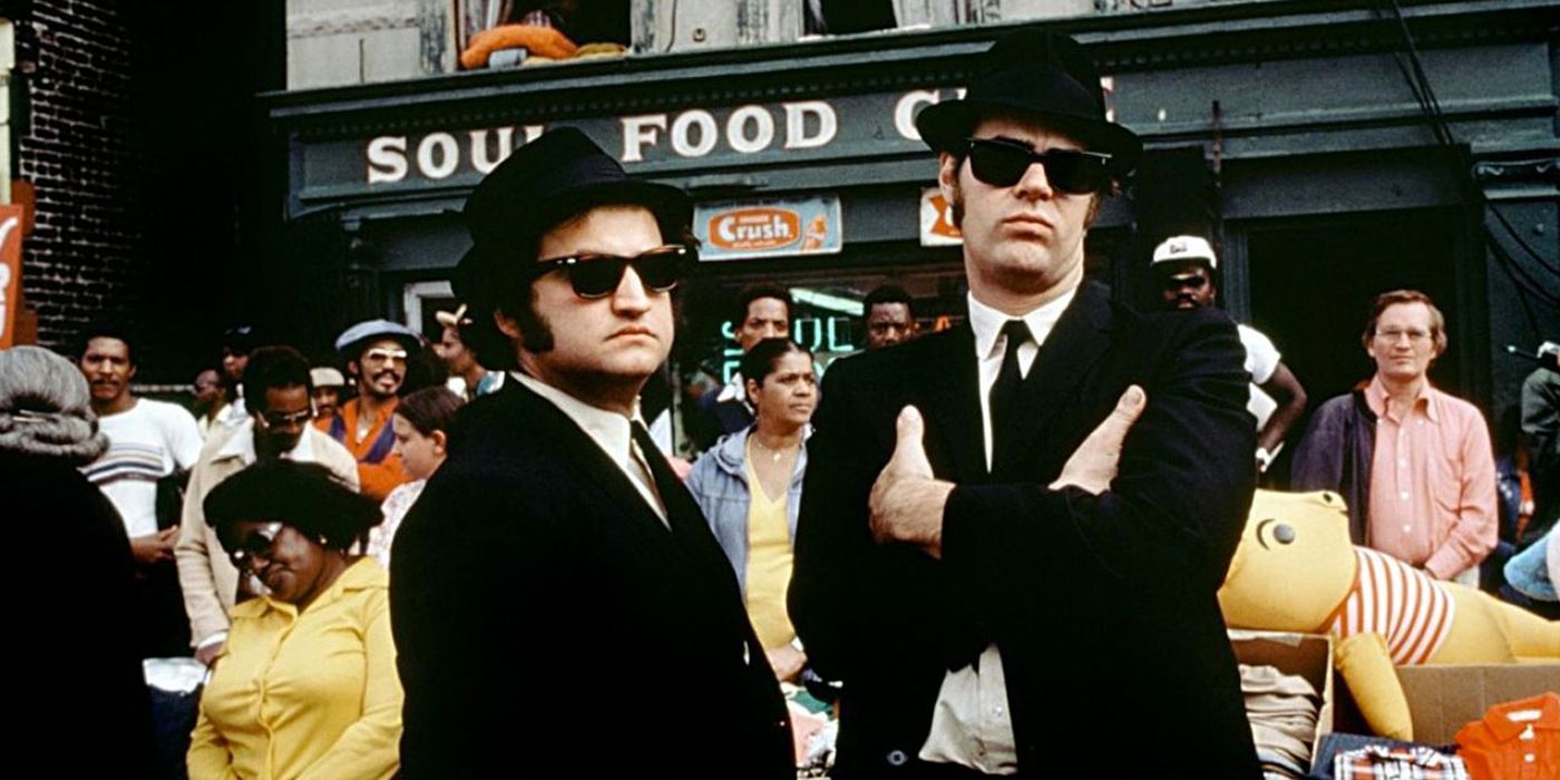 John Belushi and Dan Aykroyd in the Blues Brothers