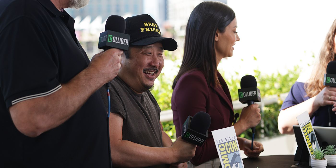 Bobby Lee laughing during a Borderlands interview at SDCC