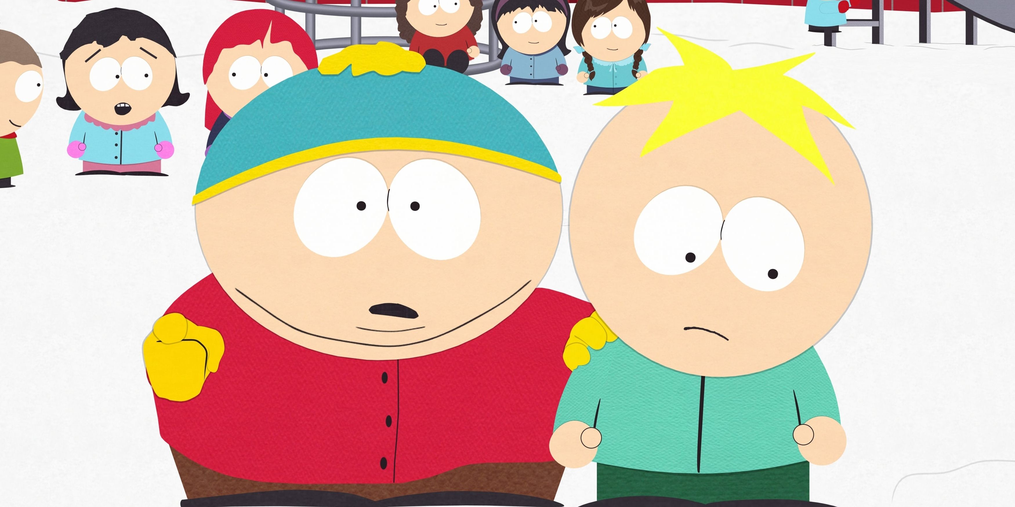 Cartman holding Butters in 'South Park'