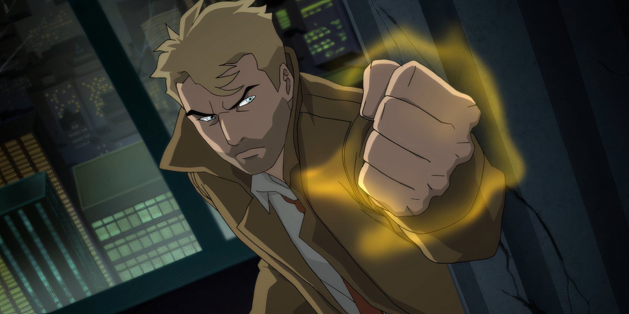 Constantine making a fist in Constantine- City of Demons - The Movie (2018)