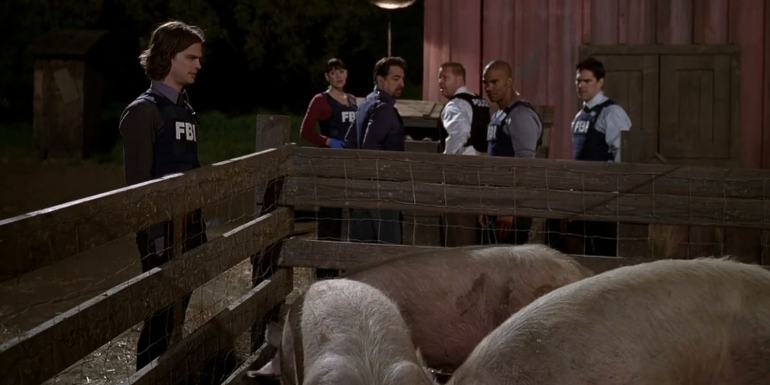 Matthew Gray Gubler as Spencer Reid saying &ldquo;Pigs are Omnivores&rdquo; in Criminal Minds &ldquo;To Hell and Back&rdquo;