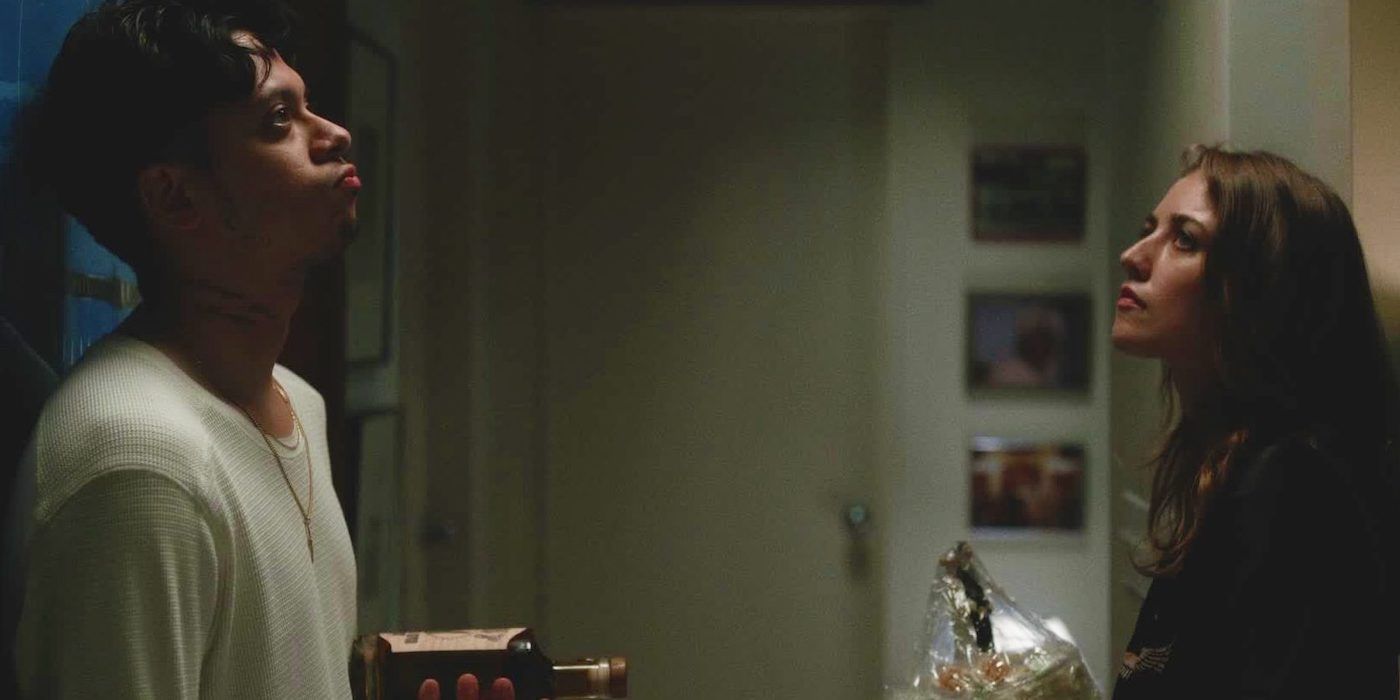 Rigo Garay as Shane and Ella Rae Peck as Leah in Crumb Catcher.