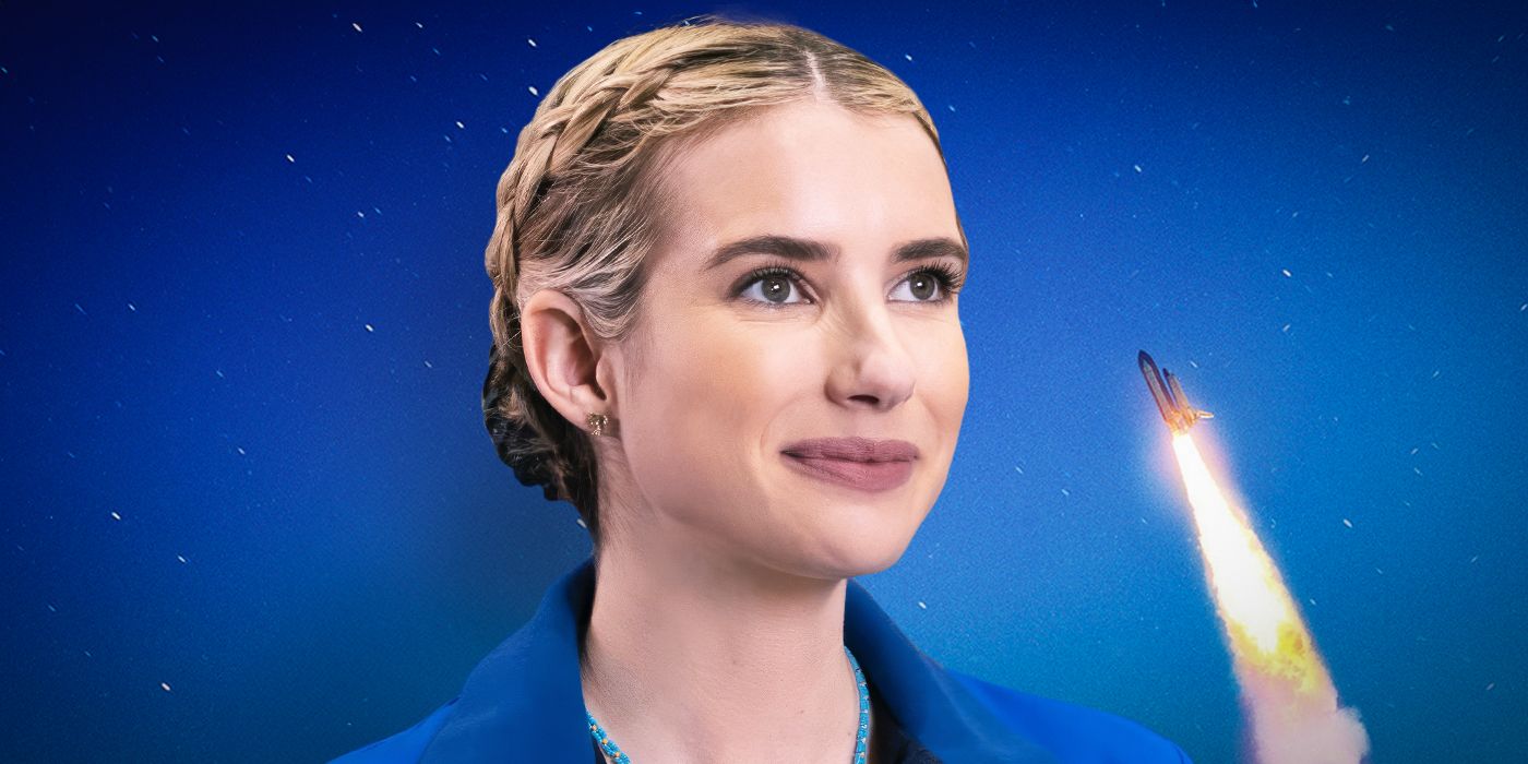 Custom image from Jefferson Chacon of Emma Roberts smiling in her NASA jumpsuit in Space Cadet