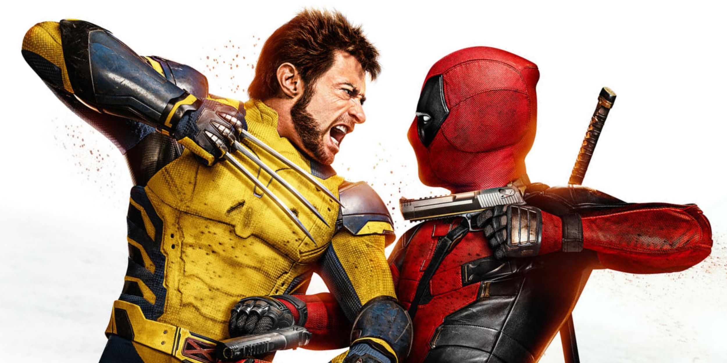 Wolverine and Deadpool facing off on a poster for the 2024 movie