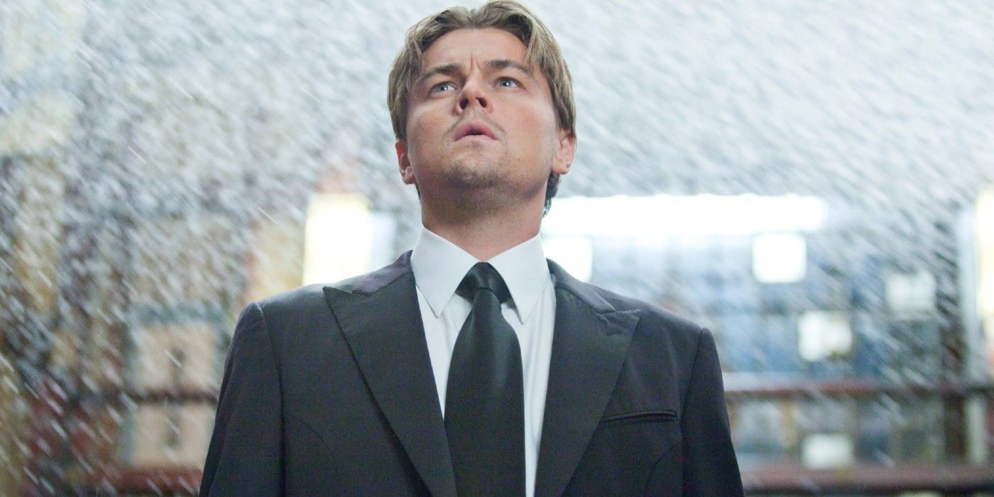 Leonardo DiCaprio in Inception as the dream collapses