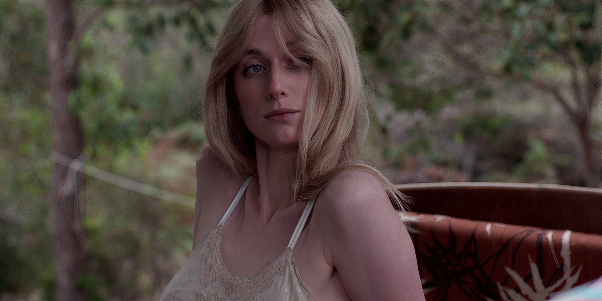 Elizabeth Debicki outside in 'Breath'
