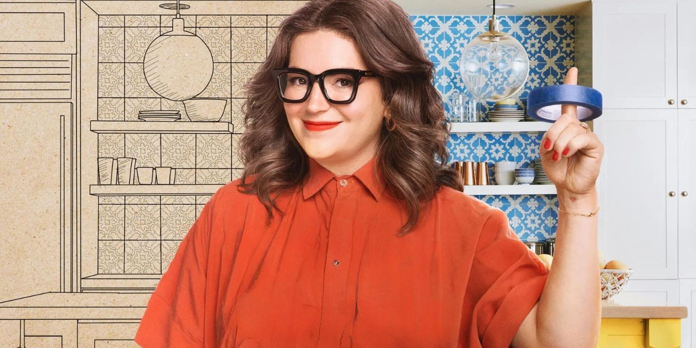 Ellen Bennett poses with a roll of tape for 'Kitchen Glow Up' promo photo