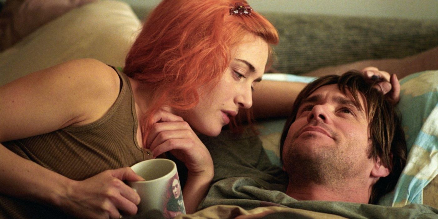 Joel and Clementine in bed together in Eternal Sunshine of the Spotless Mind