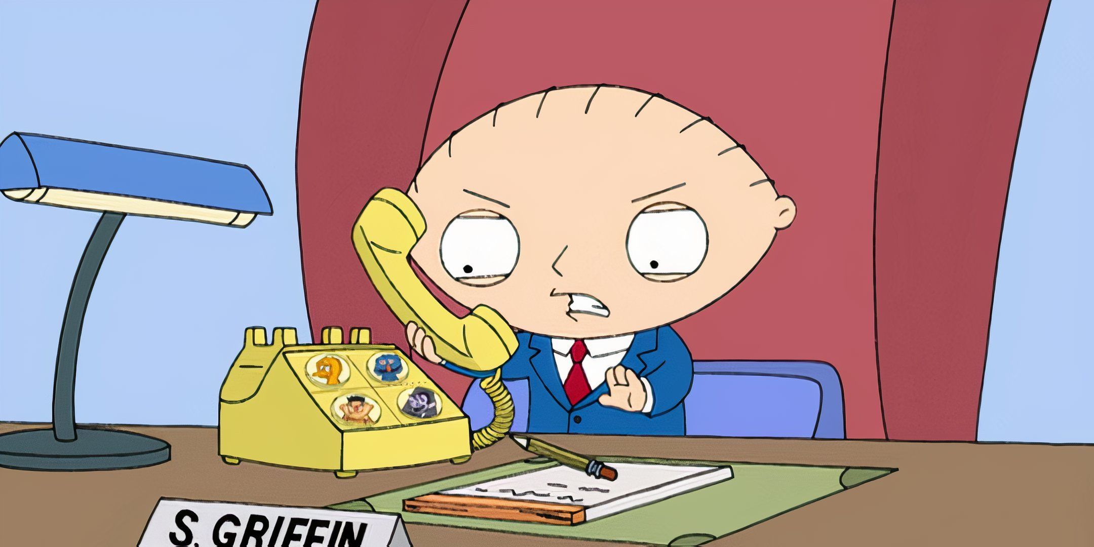 Stewie (Seth MacFarlane) has a serious phone call with Sesame Street characters in Season 4, Episode 10 of &ldquo;Family Guy&rdquo;