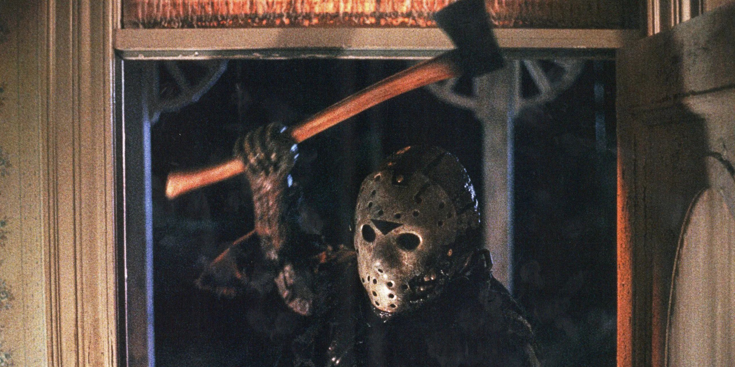 Jason Voorhees swings an axe downward in 'Friday the 13th: The New Blood'