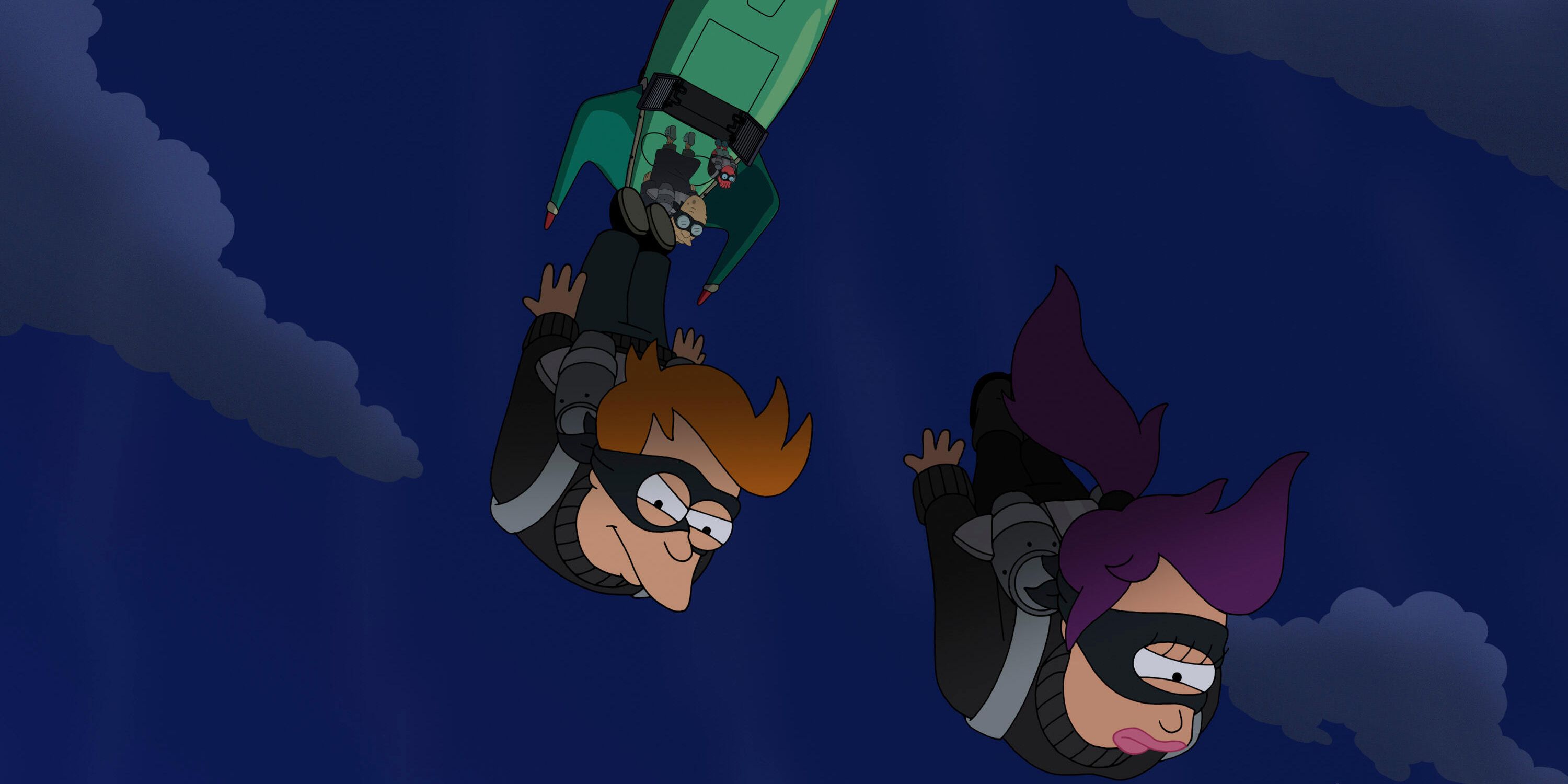 Fry y Leela se lanzan a un atraco en Futurama