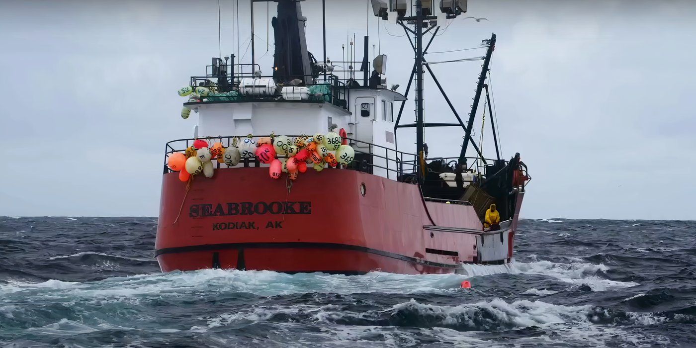 The F/V Seabrooke boat at sea in Deadliest Catch