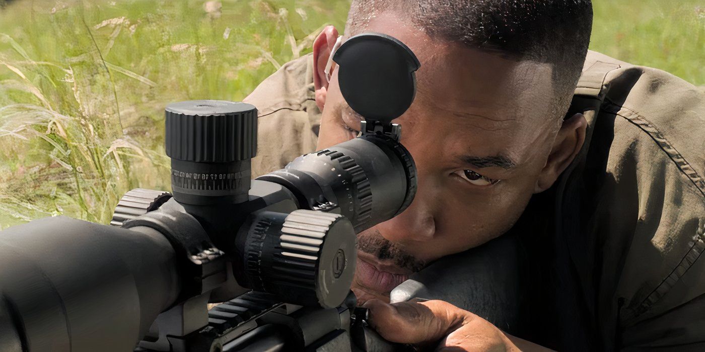 Henry Brogan apuntando con un rifle en Gemini Man