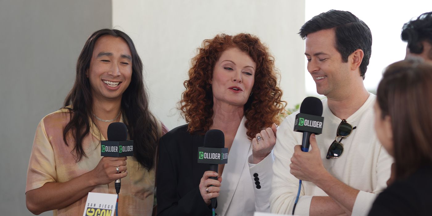 The Ghosts cast talk during an interview at SDCC