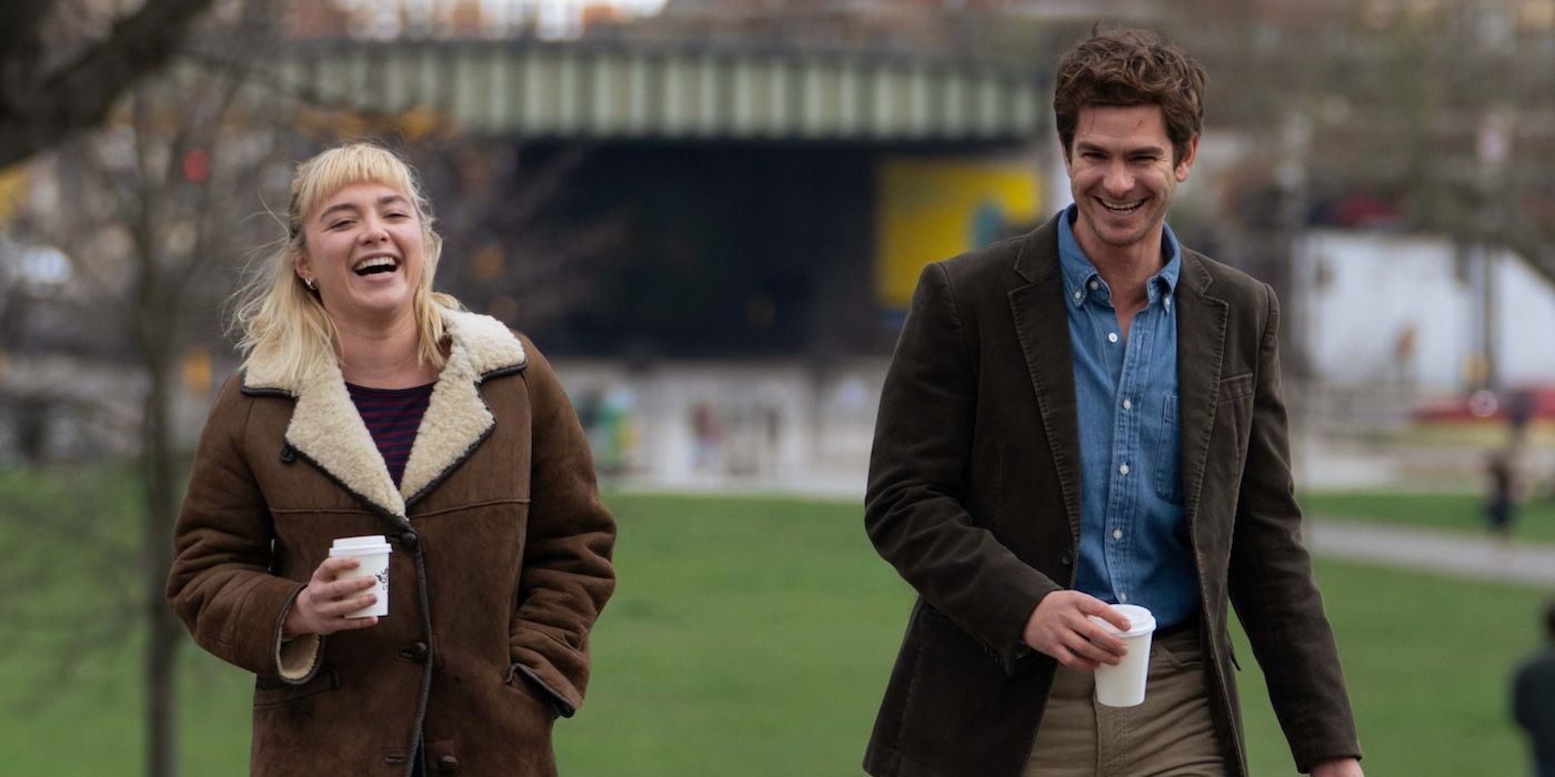 Florence Pugh and Andrew Garfield fall in love in the first “We Live in Time” picture