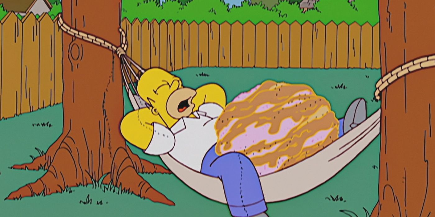 Homero se queda dormido en Los Simpson