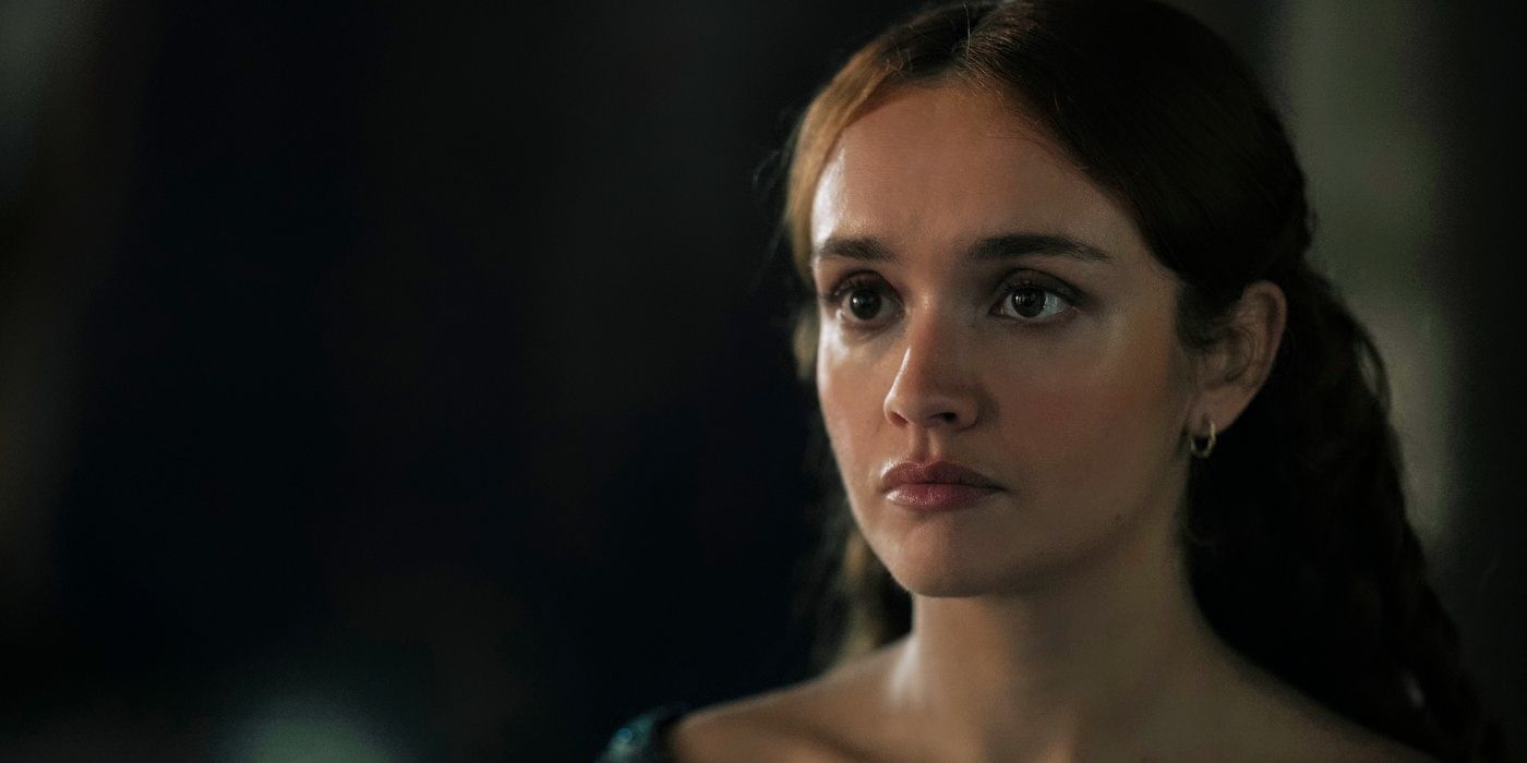 Olivia Cooke looking reflective in House of the Dragon Season 2 Episode 7