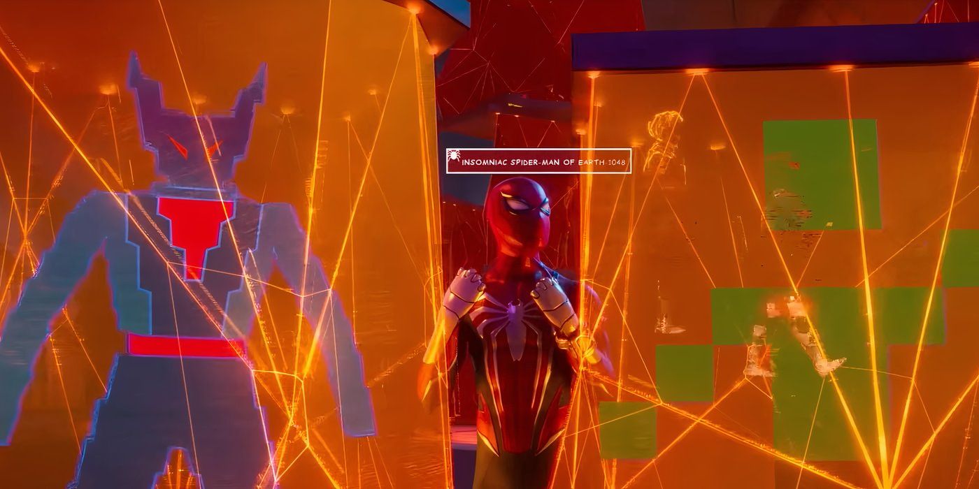 Insomniac Spider-Man's cameo in Spider-Man: Across the Spider-Verse