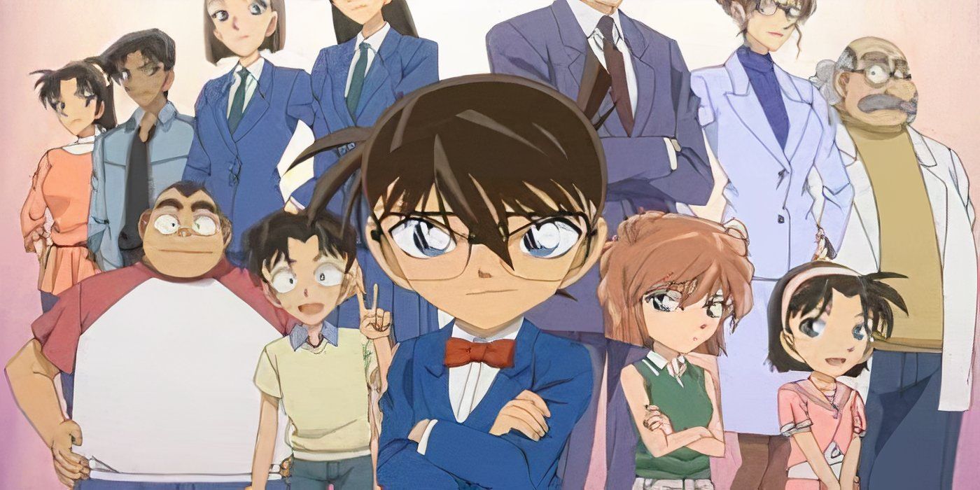 Every cast member of Detective Conan posing, looking concentrated.?