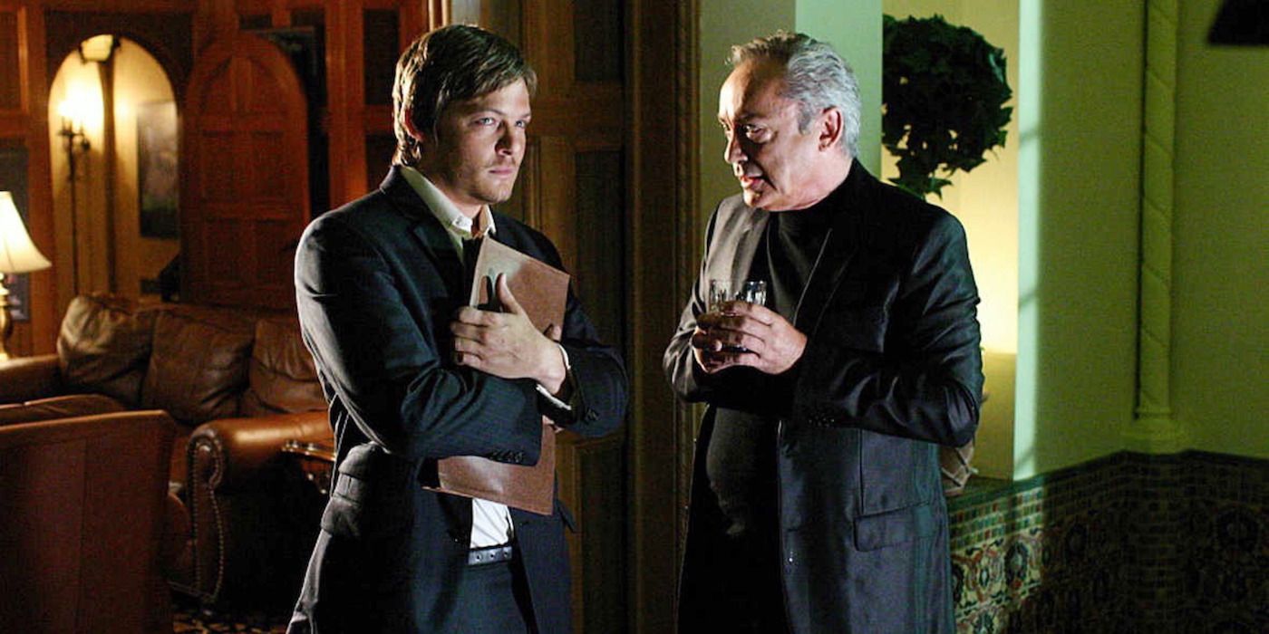 Norman Reedus y Udo Kier en un episodio de Masters of Horror "quemadura de cigarrillo"