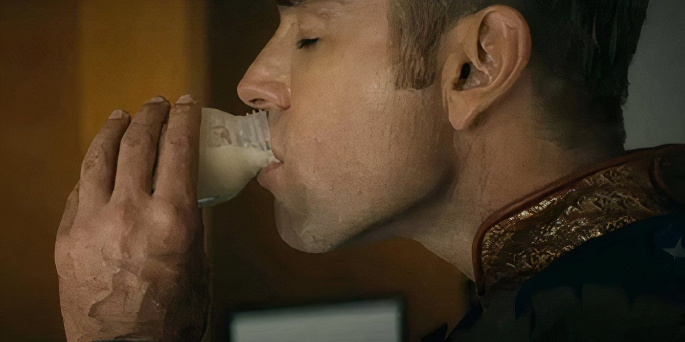 Homelander (Antony Starr) goes in for a big ol' glass of milk on 'The Boys'