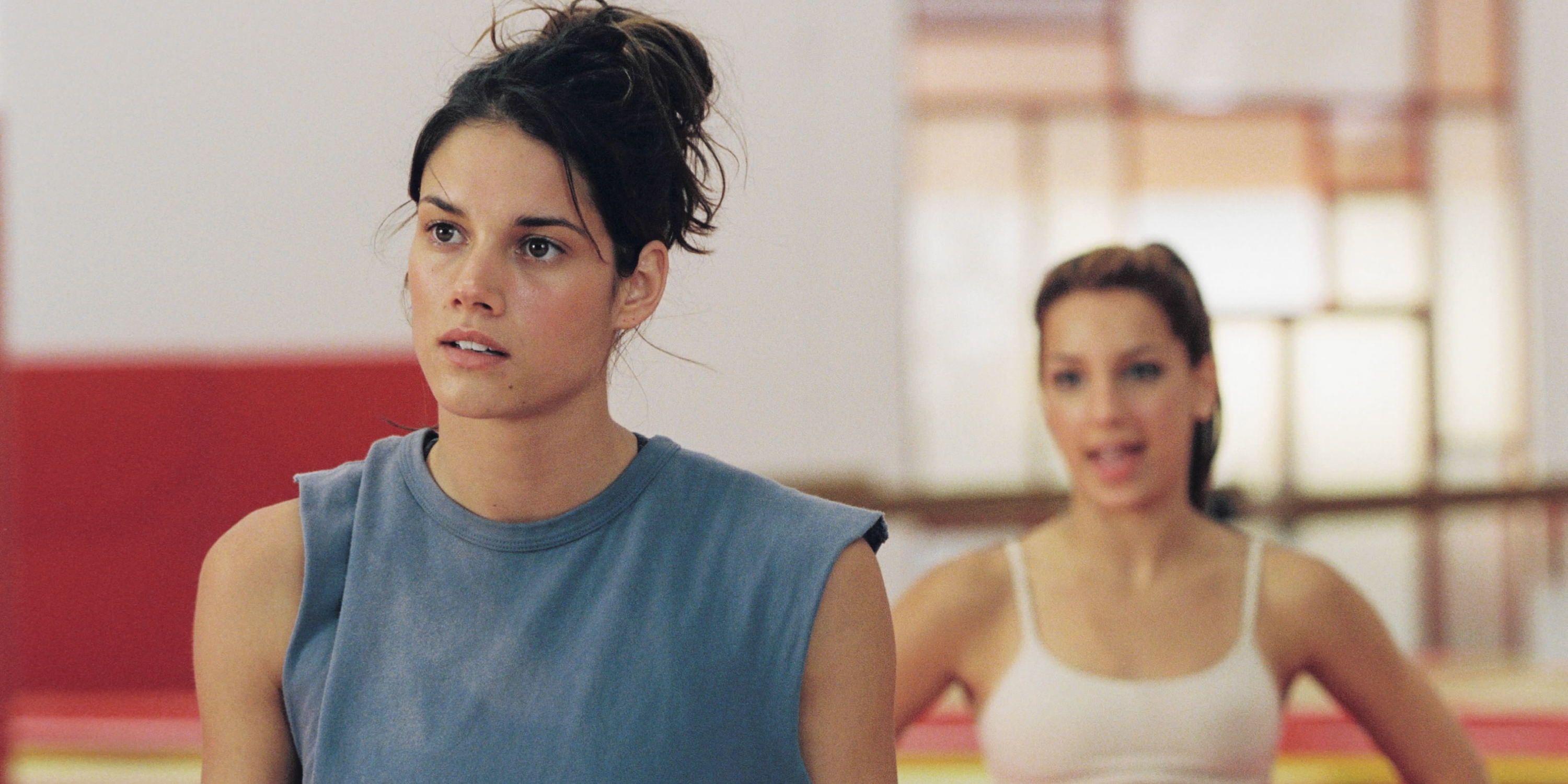 Missy Peregrym as Haley and Vanessa Lengies Joanne in Stick It